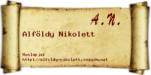 Alföldy Nikolett névjegykártya